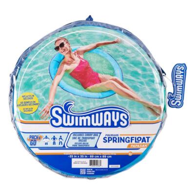 SwimWays Spring Float Premium Papasan Pool Lounger with Hyper-Flate Valve