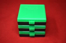 3 x AMMO BOXES GREEN 100 Rounds each of storage 9MM / 380 - FREE SHIPPING