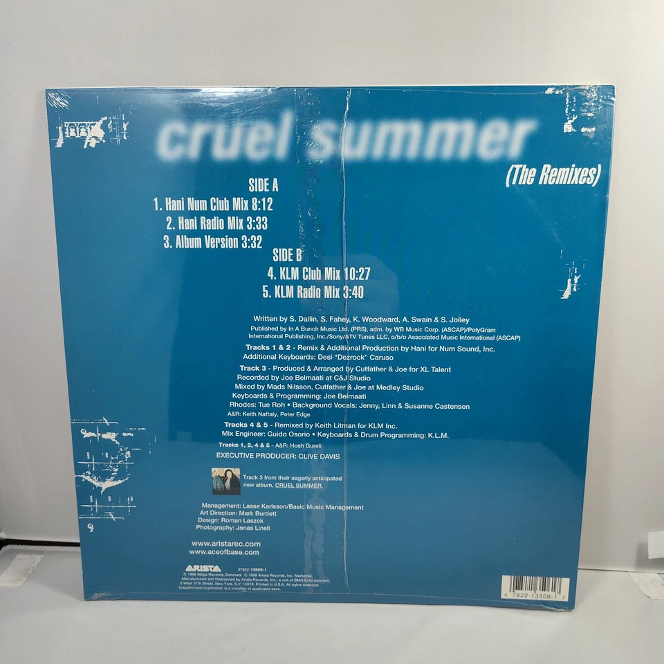 RARE LP VINYL ALBUM: Ace of Base Cruel Summer The Remixes SEALED  - Image 2 of 4