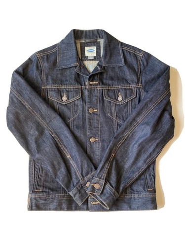 mens Old Navy dark blue jean jacket 