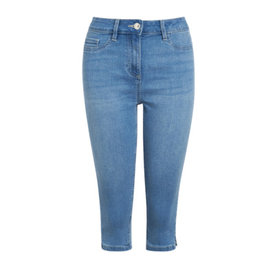 Damen N@@t Pedal Pusher Cropped Jeans blau Größen 10 12