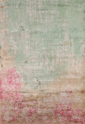 Modern Abstract One-of-a-kind Wool Rug for Living Room 6x8 ft
