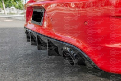 2015+ Dodge Charger SRT Style MATTE BLACK Rear Bumper Dual Exhaust Diffuser