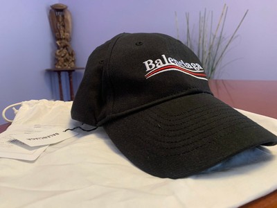 BALENCIAGA Cap Logo Political in Black 
