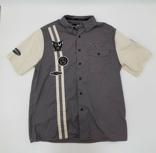 Mechanic Shirt M Gray Patches Hong Kong 