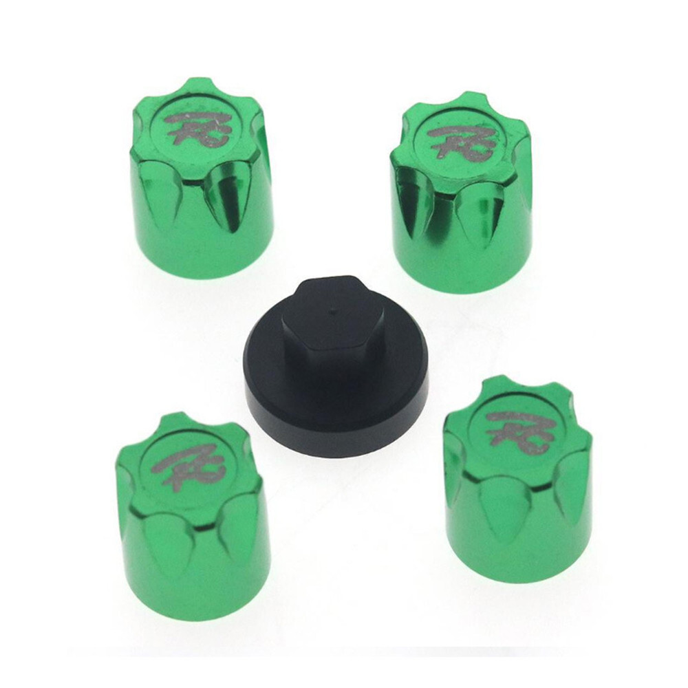 4X Aluminum Alloy RC Car Wheel Rim Center Caps M4 Nut for Axial 1:10 RC Car TRX4