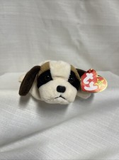 TY BEANIE BABY DOB 10-3-1996 BERNIE ST BERNARD DOG BEAN BAG PLUSH WITH TAG 8"