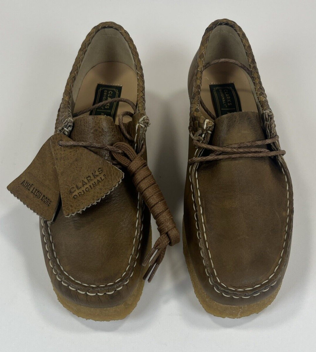 Clarks X Aime Leon Dore Sand Leather Wallabees - Tan Color - Men's