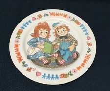 VINTAGE RAGGEDY ANN  ANDY MELAMINE PLATE ONEIDA DELUXE  3119 / 7.75" DIAMETER