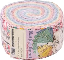 Jelly Roll - Blast from the Past Kaufman Roll-Ups Cotton Fabric Precuts M523.46