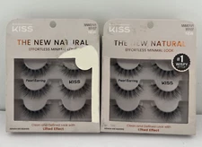 KISS The New Natural, False Eyelashes PEARL EARRING, Wispy Look, 6 PAIRS #93107