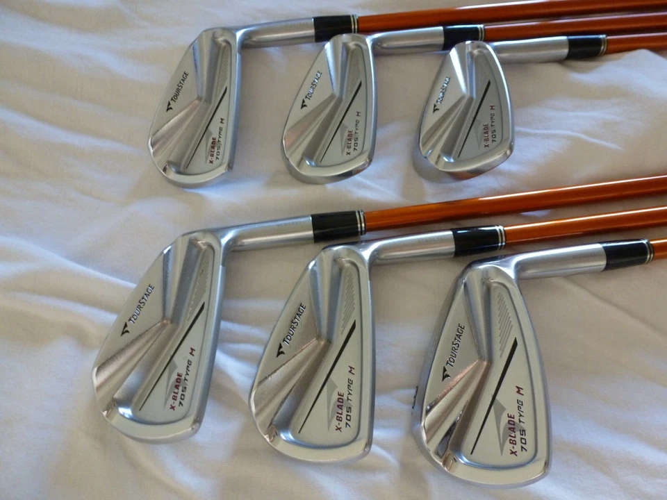 JAPAN Made Bridgestone TOURSTAGE X-BLADE 705 M Forged MRH Irons 5-PW Tour AD 95S - Image 3 of 4