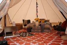 5 Metre Half Moon Marmalade (Orange) Polypropylene Bell Tent Matting