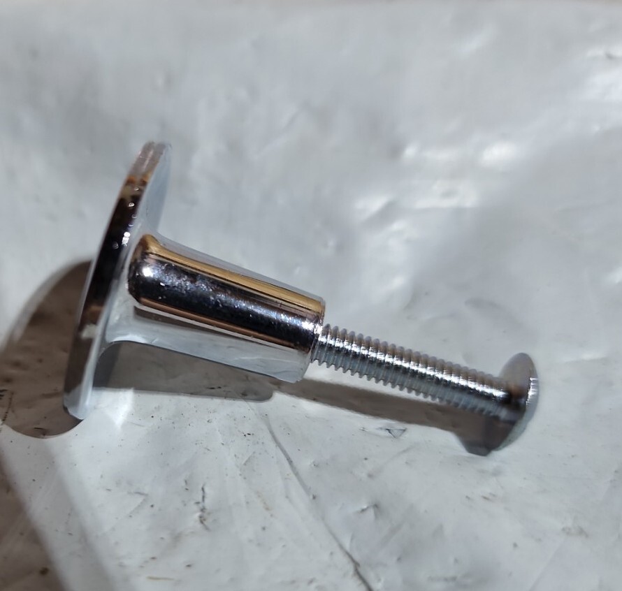 6 - 1" Sm Silver Chrome Knob Pulls Shabby Chic Dresser Drawer Cabinet Knobs NEW