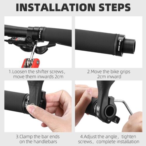 WEST BIKING MTB Fahrrad Lenker Lenkerenden ergonomisch Fahrrad Bar Ends 22,2 mm - Bild 20 von 22