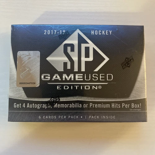 2017-18 Upper Deck SP Game Used NHL Hockey Cards Hobby Box