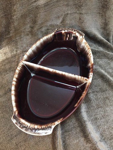 PFaltzgraff Brown Drip Glaze Divided 12” Oval Casserole Baker - Imagen 4 de 9