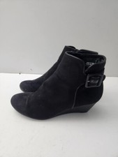 F&F Sensitive Sole Ladies Black Side Zip Ankle Boots Shoes UK 5 EUR 38  -A146