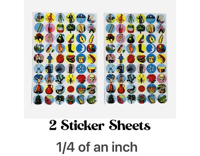 2 Loteria Stickers Sheets Loteria Bingo GLOSSY Stickers for Chips Size 1/4 Inch