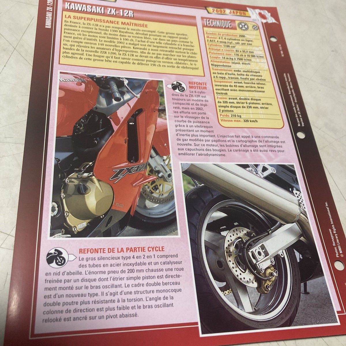 Kawasaki ZX-12R 1200 2002 Motorcycle Passion Collection