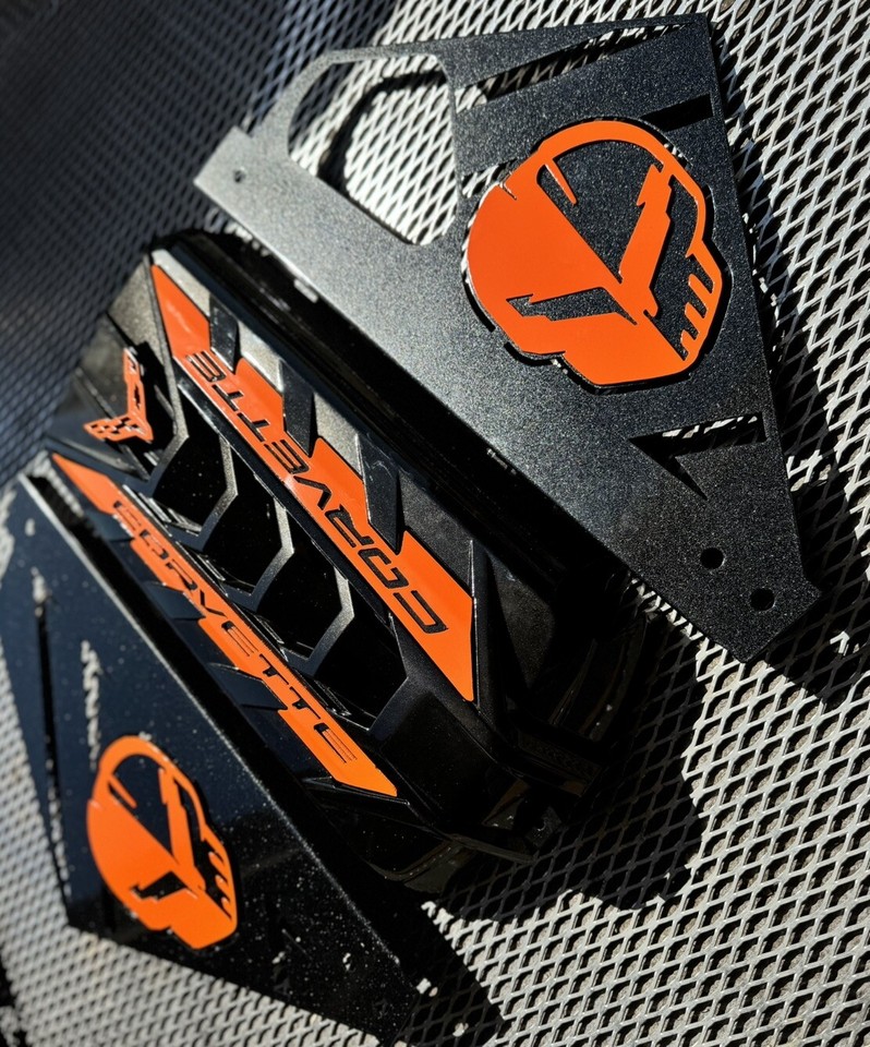 Engine Covers Panels For Corvette C8 20202024 ORANGE / CARBON FLASH eBay