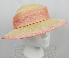 Child's Beach Sun Tea Party Hat Peach Fascinator Deco Mesh Hatband