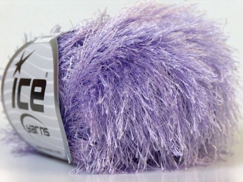 Light Lilac Eyelash Yarn Ice Pale Purple Fun Fur 22773 50 gram - Afbeelding 1 van 3