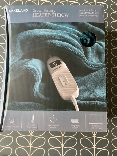 Lakeland Electric Heated Throw/Blanket Sherpa GREEN Velvety Large 160 x 120  | eBay