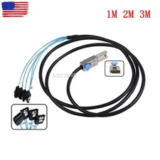 Mini SAS to 4-SATA SFF-8088 Multi-Lane Forward Breakout Internal Cable 1M 2M 3M