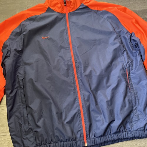 Vintage Nike Orange And Blue Windbreaker Size XL - Picture 2 of 20
