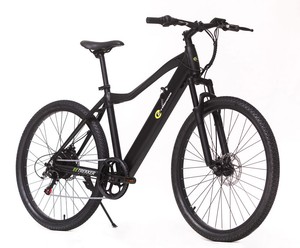 Electric Bike Trekker MTB Ebike 250W Motor Bicycle Black Alu Frame ETrends | eBay