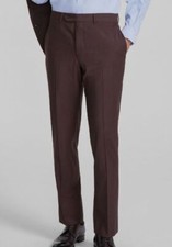 Brooks Brothers Men Brown Classic-Fit Wool Blend Suit Pants Size 33W 30L
