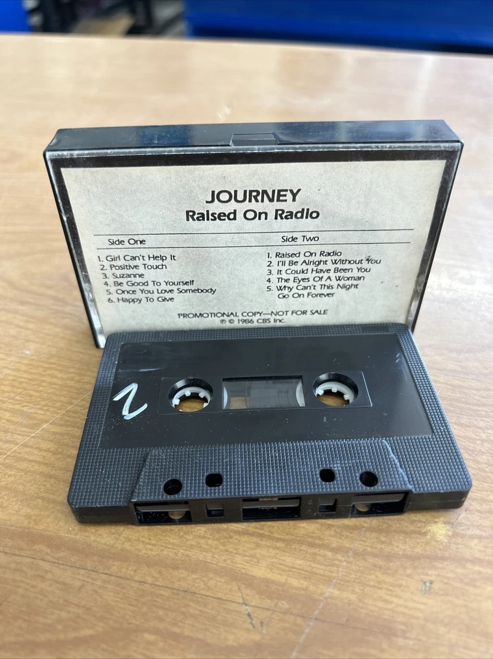 RARE VINTAGE Promo Cassette Tape ~ JOURNEY - RAISED ON RADIO ~ 1986 CBS 39936 - Image 2 of 4