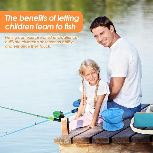 Beginner-Friendly Kids Fishing Rod Reel Combo - 2pcs Telescopic 4.92FT & 5.9FT - Picture 9 of 9