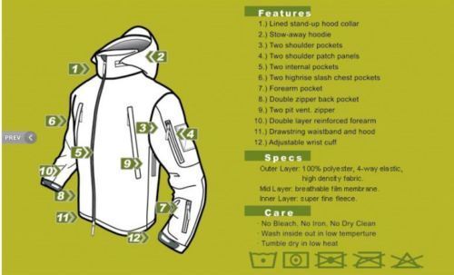 Condor 602-006 Summit Softshell Breathable Waterproof Army Combat Jacket - Navy - Bild 2 von 3