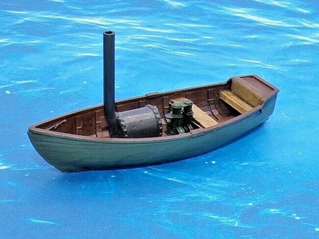 00 Gauge 1/76 Scale Steam Launch No2. 3D Printed in Unpainted Resin