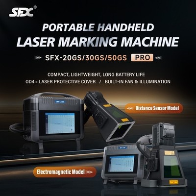 SFX Handheld Laser Marking Gun 1.3kg Lightweight Battery Powered Fiber Engraver