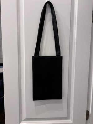 Fausto Santini Black Shoulder Bag Silver Hardware Magnetic Closure Women
