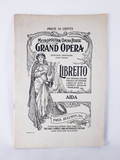 Vintage Metropolitan Opera House Grand Opera Aida Libretto Program Booklet