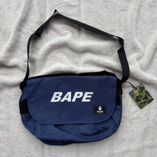Bape Classic Navy Blue Side Messenger Bag - MSRP: 200 - Authentic - New