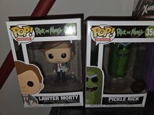 Funk Pop Rick and Morty Lawyer Morty Vinyl Figure 304 and 350 pickle rick