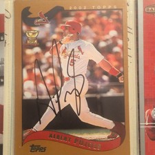 2002 Topps Albert Pujols All-Star Rookie Autograph St. Louis Cardinals Card