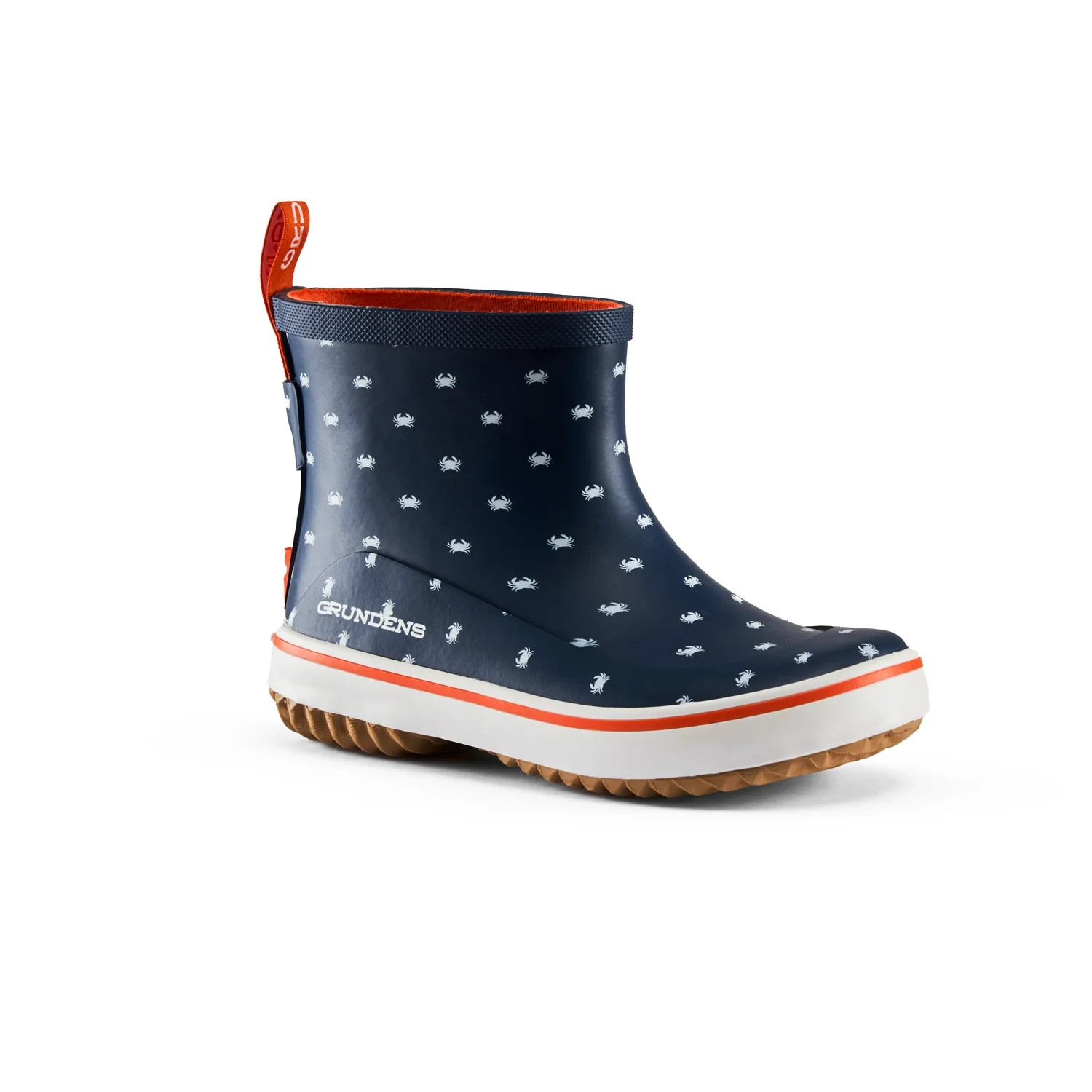 Grundens Niños Bota de Lluvia Guppy Azul Marino Estampado de Cangrejo Talla 3