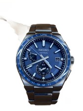 SEIKO Solar Watch Analog BLK SLV Titanium 8B63 0BB0