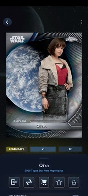 Topps Star Wars Card Trader LEGENDARY 22 CC Qui Qi'ra