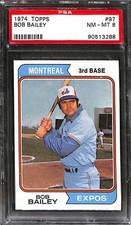 1974 Topps #97 Bob Bailey PSA 8 NM-MT 90513288 