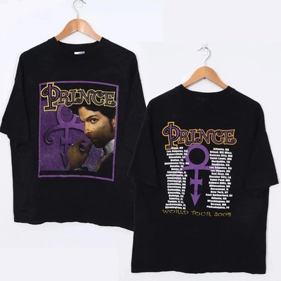 Prince 2004 'Musicology' World Tour Front Back Reprint T-Shirt