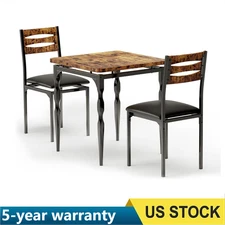 3 Piece Table and Chairs Dining Table Set Kitchen Table for Small Spaces Dinning