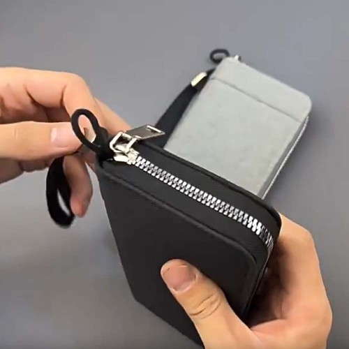 Large Capacity Canvas Men's Wallet Classic Denim Phone Bag Storage - Picture 4 of 12