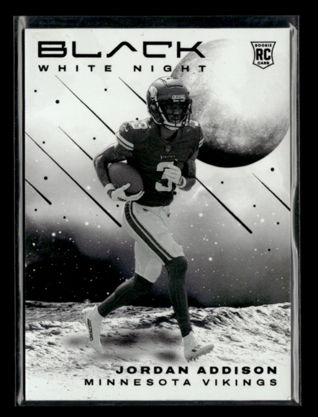 Jordan Addison 2023 Panini Black Football White Night RC SSP [wangD58